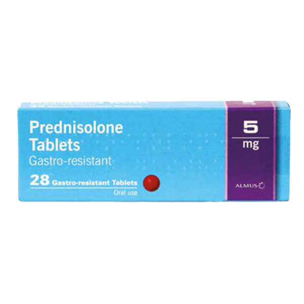 Prednisolone 5mg Tablets (Pack Size 28)