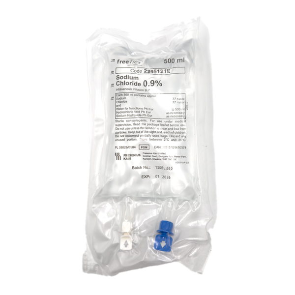 Sodium Chloride 0.9% IV Bag 500ml (Single)